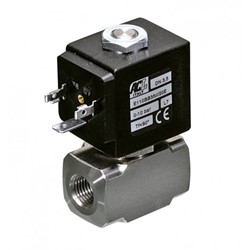 1/4" BSP Normally closed Stainless-steel solenoid valve - 2-mm orifice FPM seal