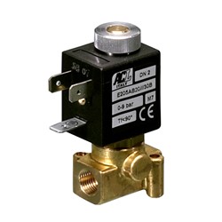 1/8" BSP normally open direct acting Brass solenoid valve - 2.0mm orifice NBR seal 