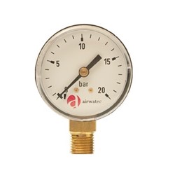 Pressure Gauge 0 - 20 Bar - Ref 38 - Suitable for NW50,  NW62 and NW75. 