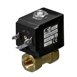 1/8" BSP 2 way normally closed direct acting solenoid valve -  3.0mm orifice FPM seal 